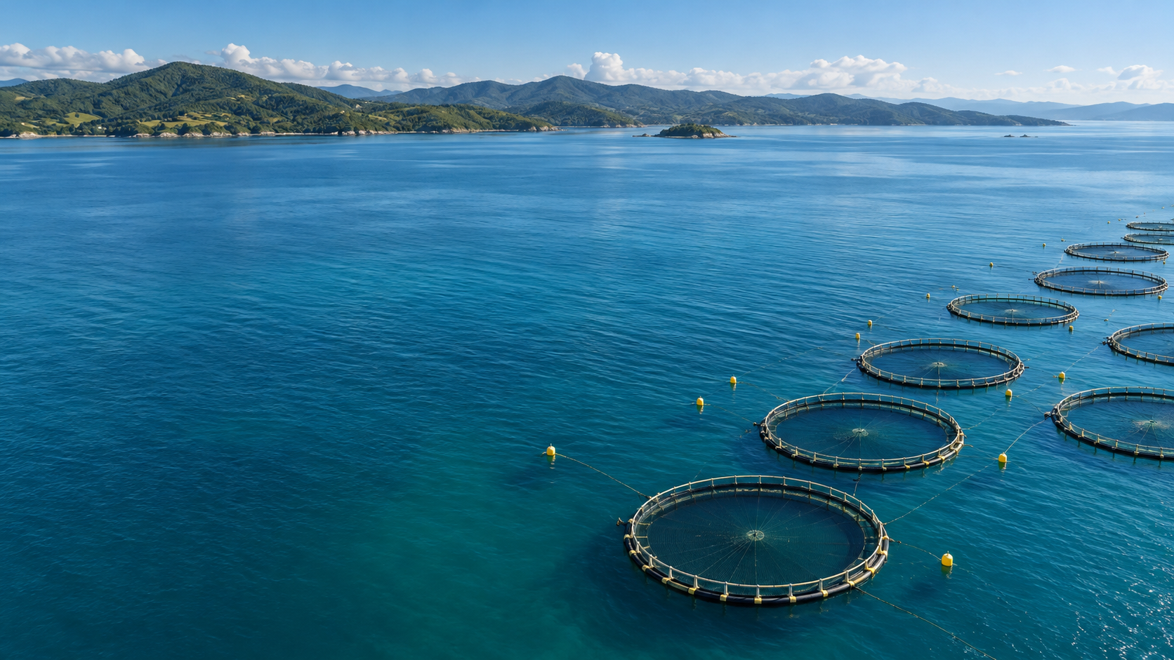 Peixes em ambiente de aquicultura